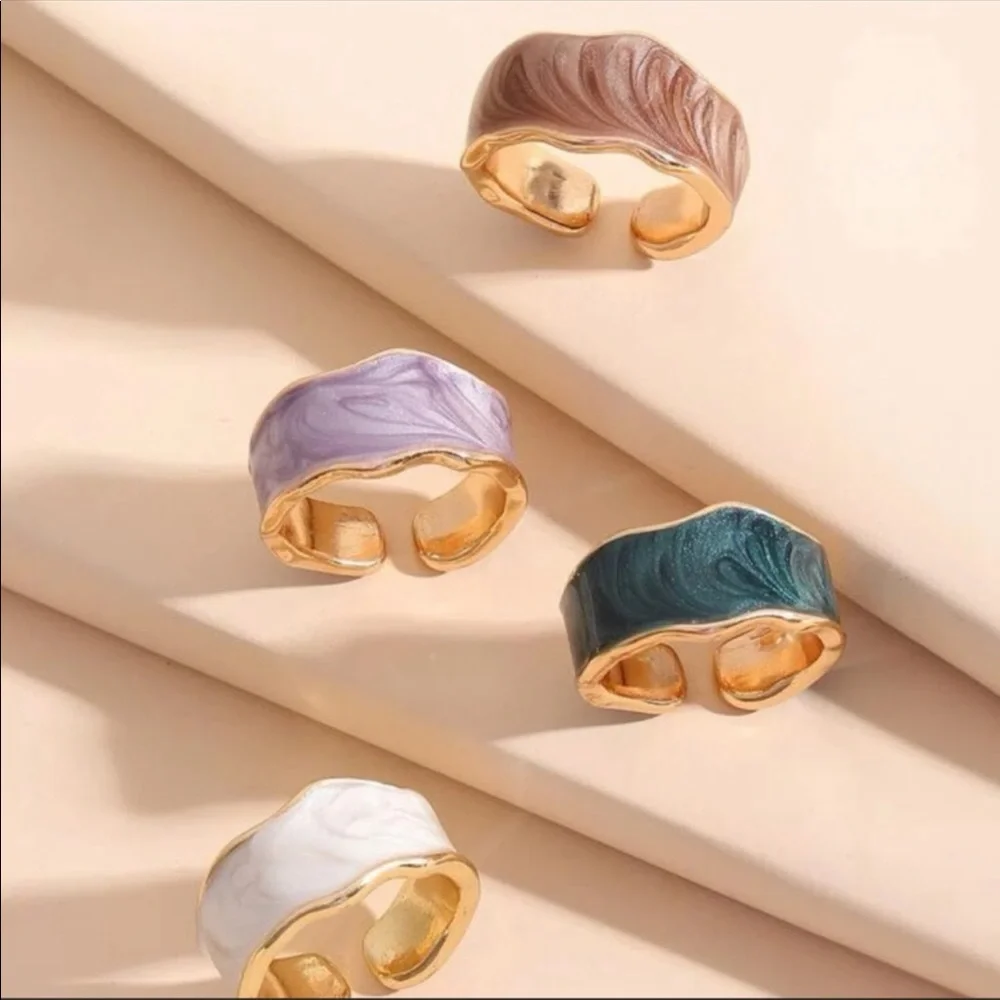 marbled gold cuff ring 4/$13! - Picture 2 of 5